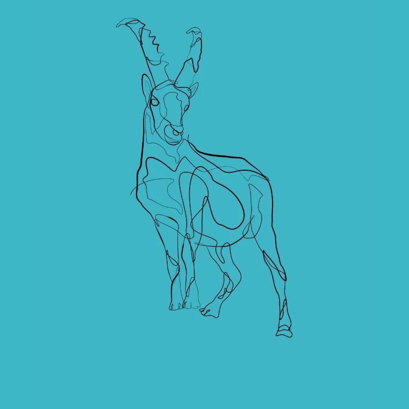 Capricorne - one line drawing