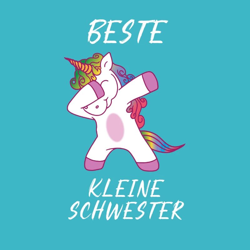 Beste kleine Schwester Einhorn dab