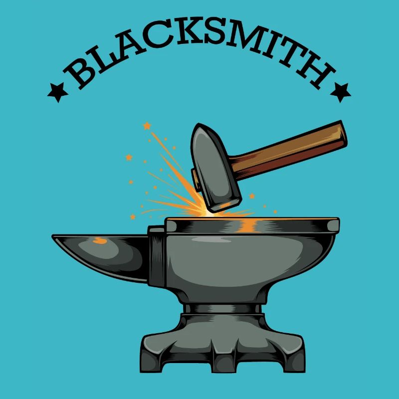 Blacksmith anvil hammer forging gift idea