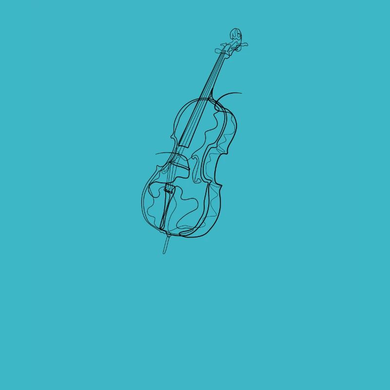 Cello - one line drawing