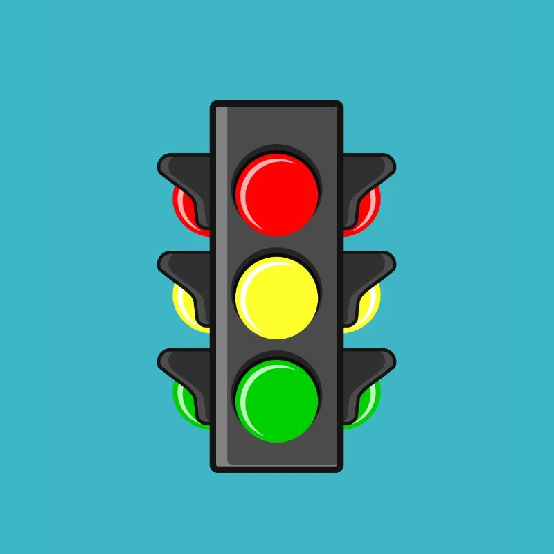 Traffic light driving license driving school