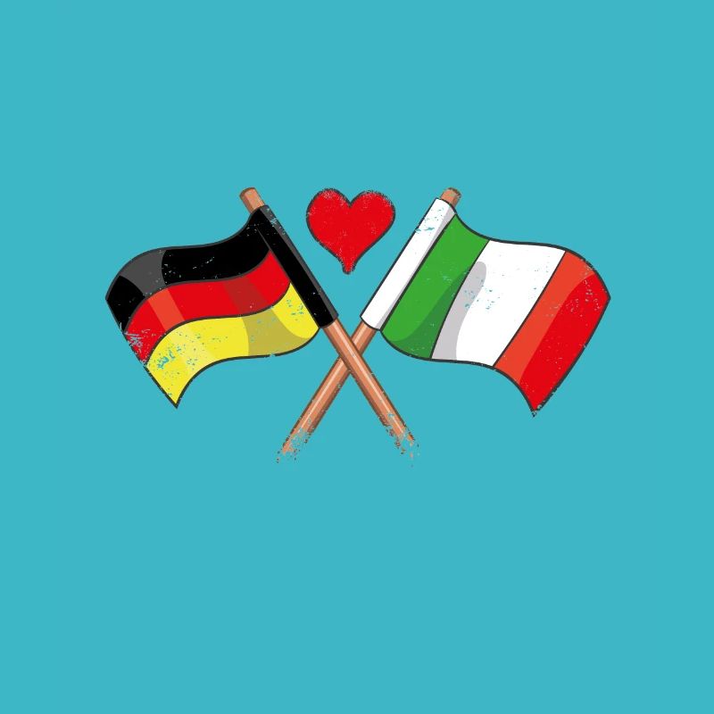 J'aime l'Italie drapeau drapeau