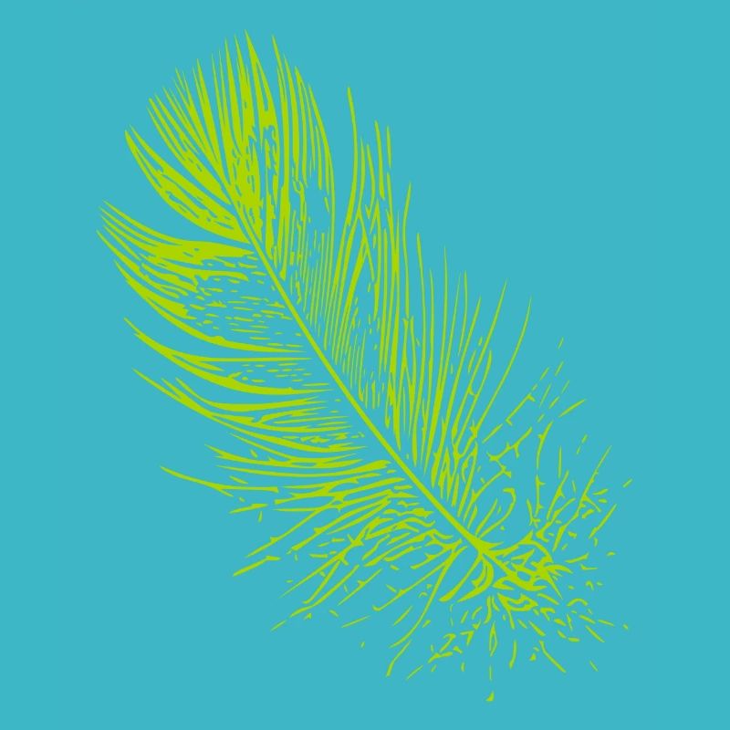 Abstract feather / line / green / pattern