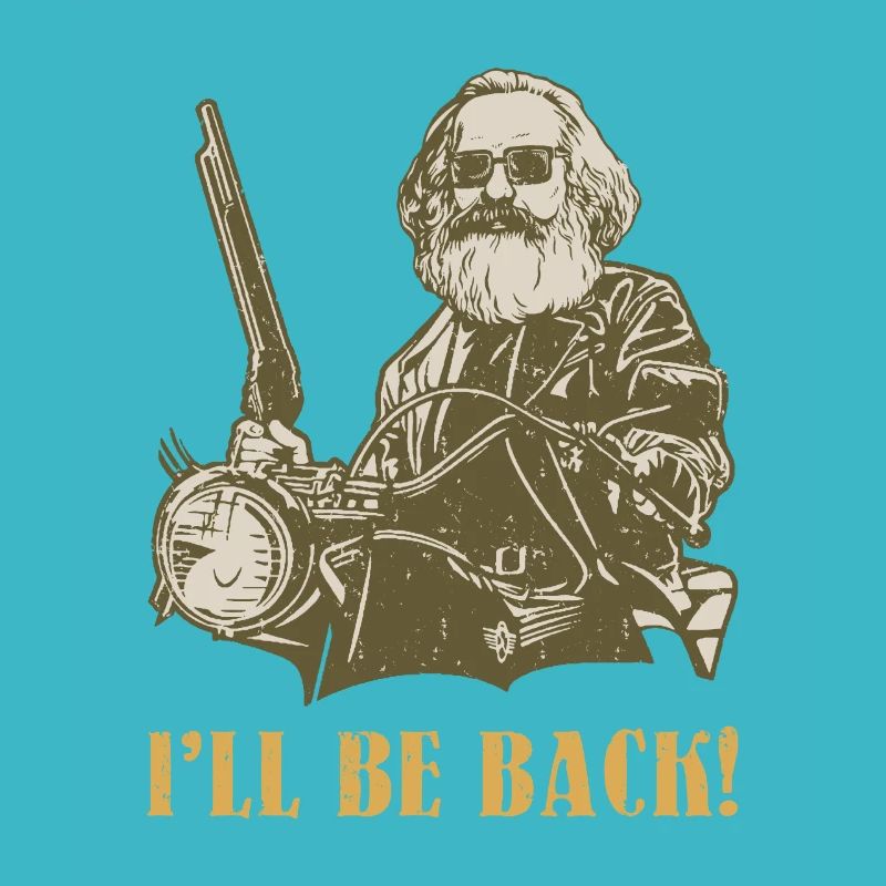 I'll be back Geschenk Karl Marx Marxismus Chemnitz