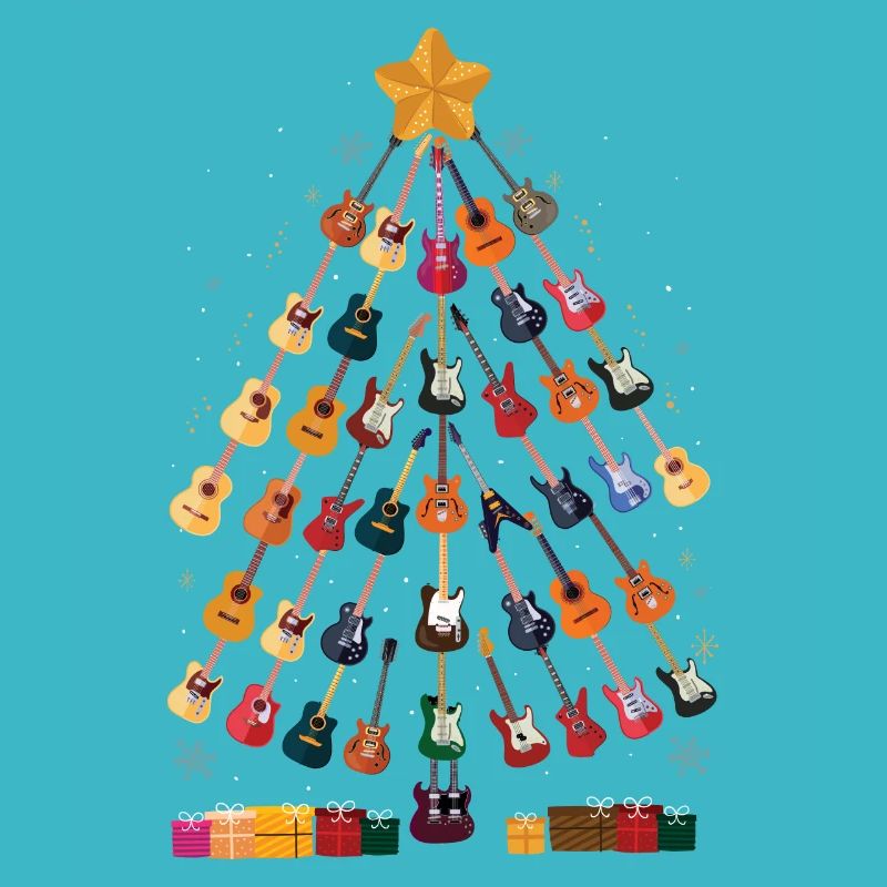 Guitars Christmas Christmas Tree Guitarist