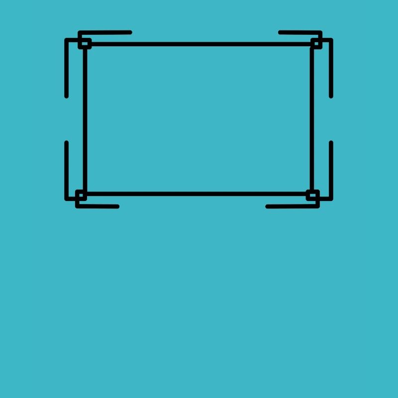 Cadre rectangulaire en texte de base noir