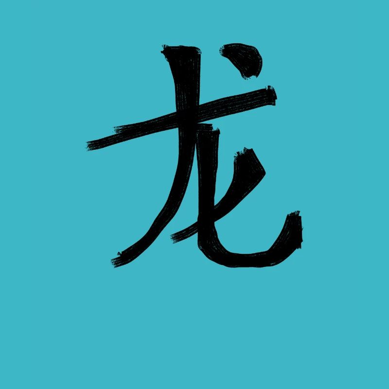 Dragon Chinese Script Character Symbol