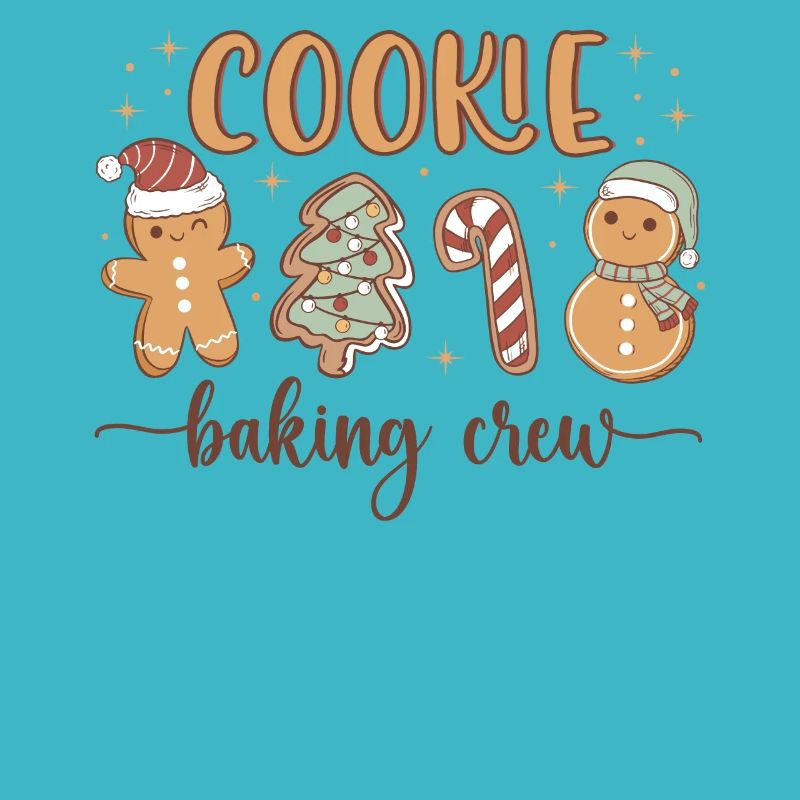 Équipe de cuisson de biscuits de Noël Pain d’épices drôle