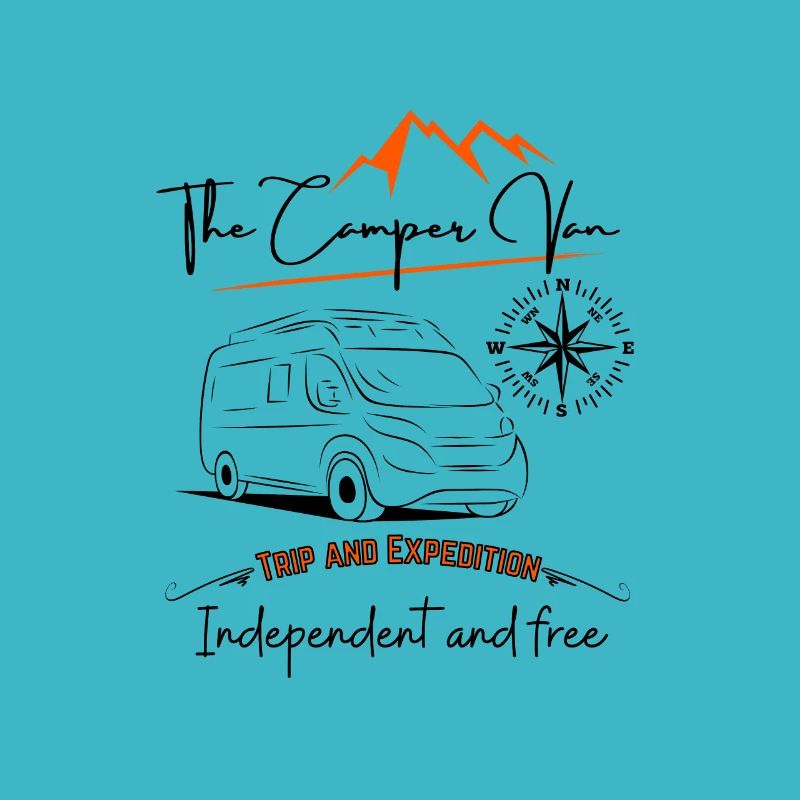 Camper van motorhome saying + motif