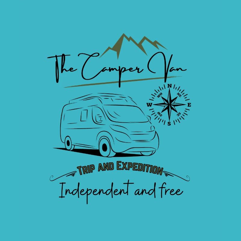Camper van motorhome saying + motif