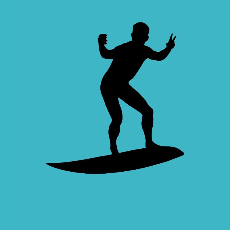 Silhouette de surfeur