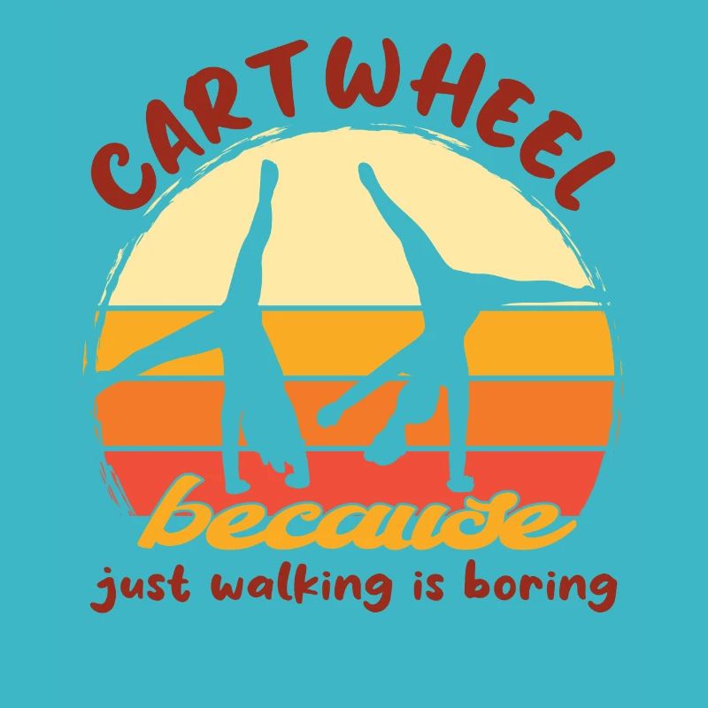 Cool gymnastics acrobatic cart wheel