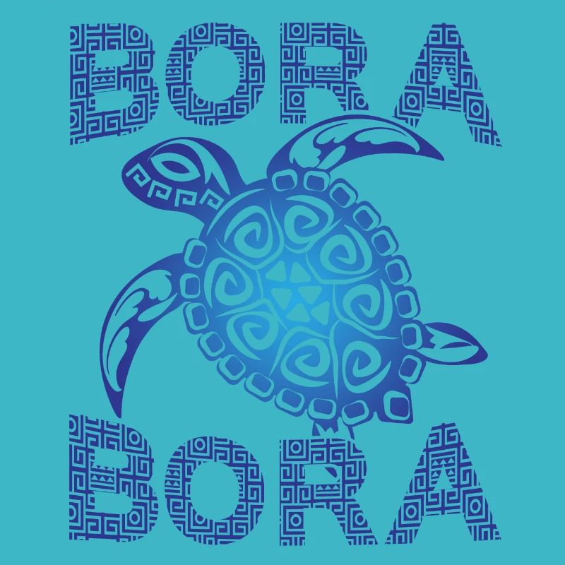Polynesian Blue Tribal Sea Turtle Bora Bora