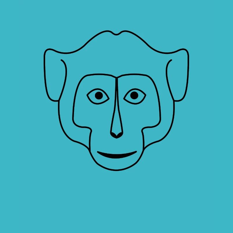 Monkey Face Drawing