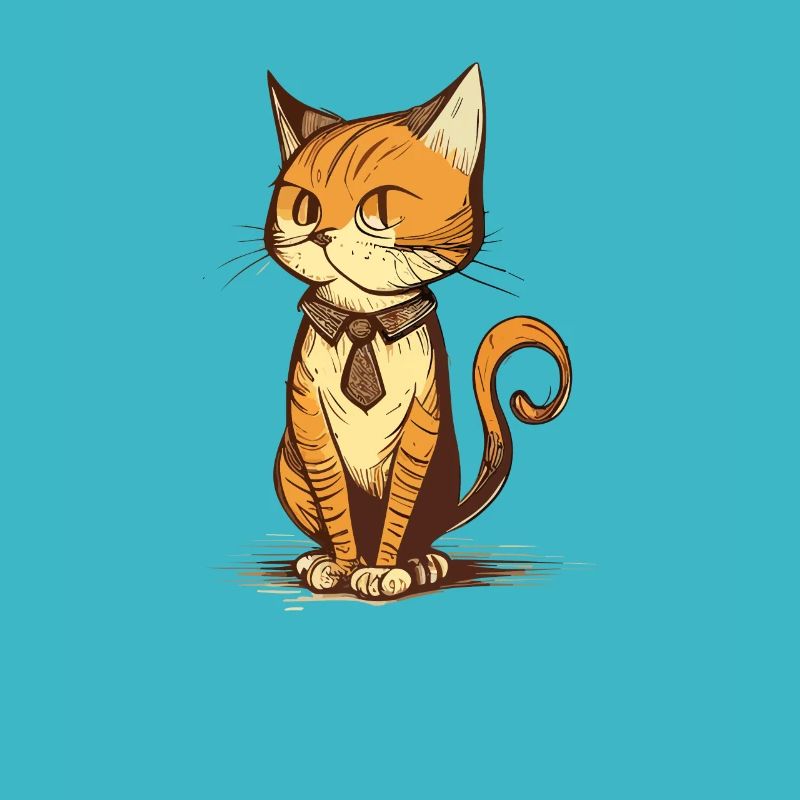 Dessin animé de chat mignon