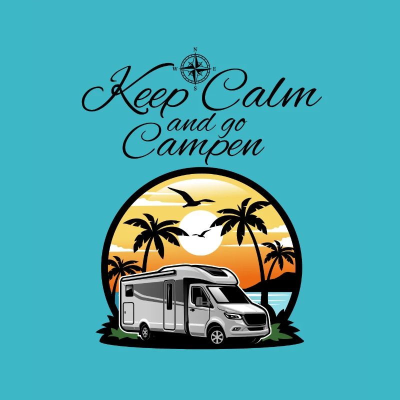 Camper Wohnmobil Spruch-Keep Calm and go campen