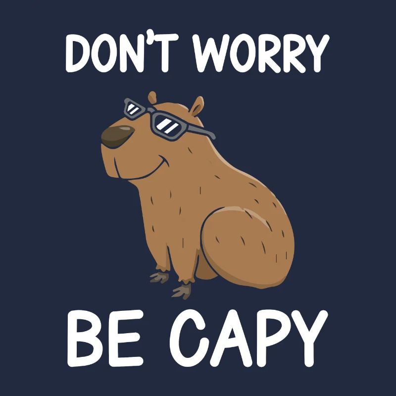 Capybara Geschenk Idee Dont Worry Be Capy