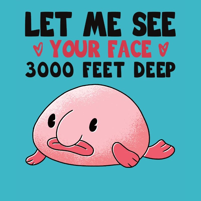 Costume de Blobfish - Visage de poisson Blob laid -