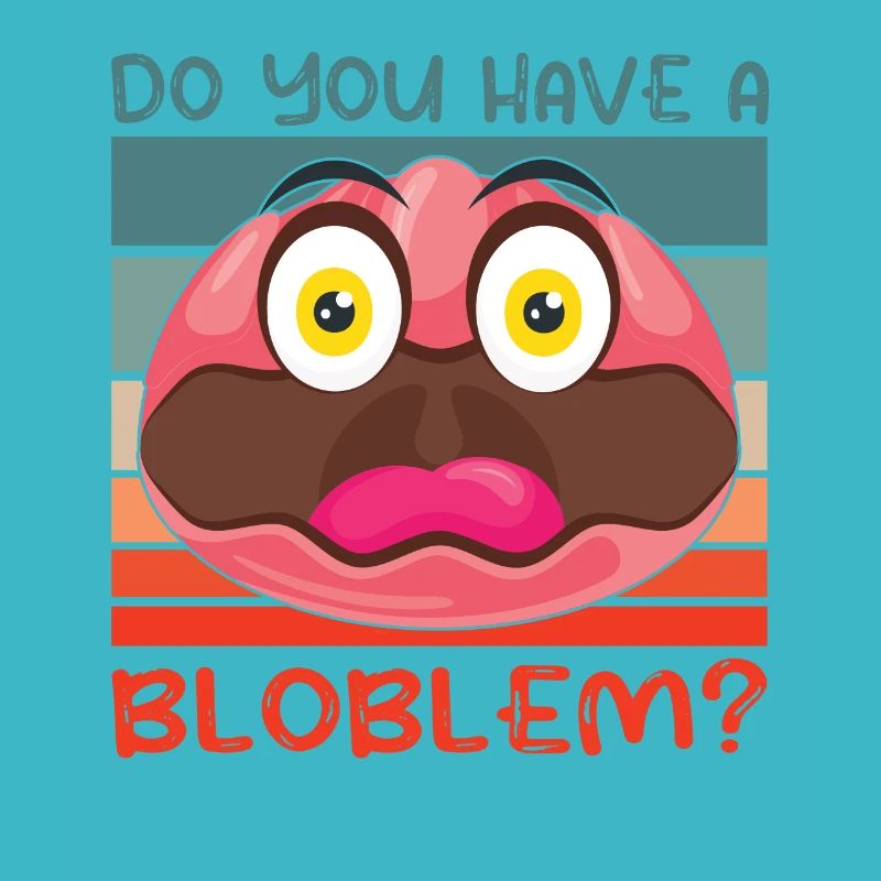 Costume de Blobfish - Visage de poisson Blob laid -