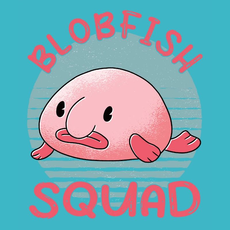 Costume de Blobfish - Visage de poisson Blob laid -