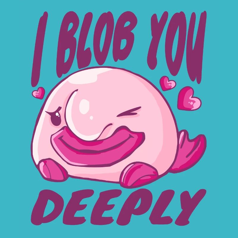 Costume de Blobfish - Visage de poisson Blob laid -