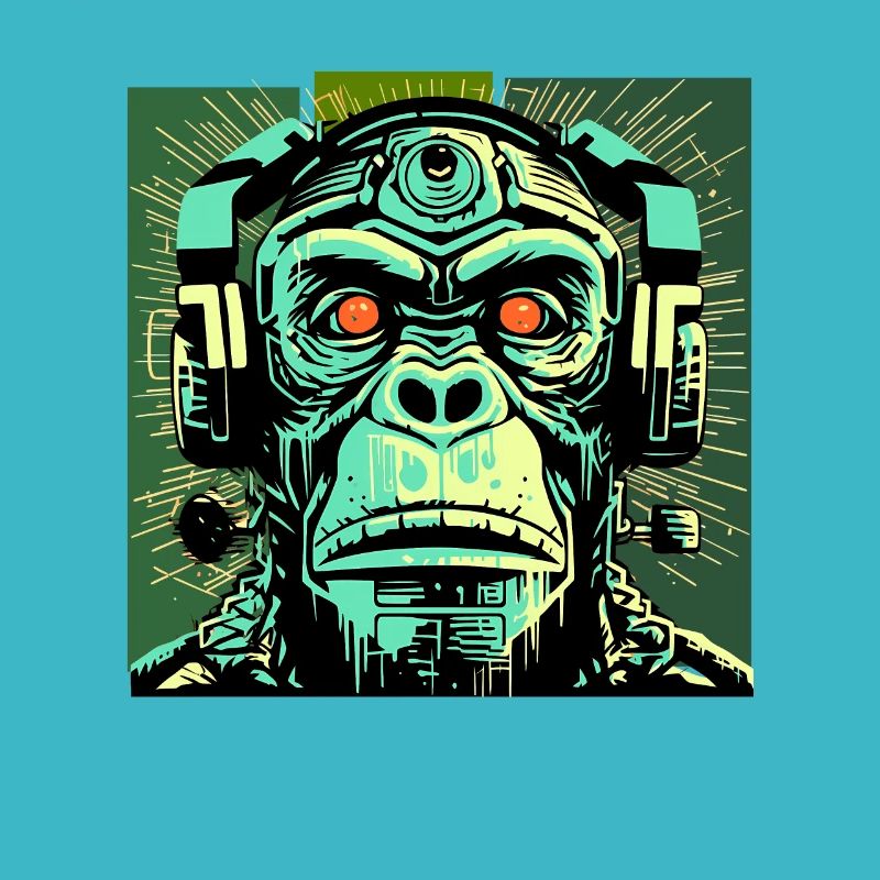 Alien Robot Ape Weltraum Roboter Gorilla