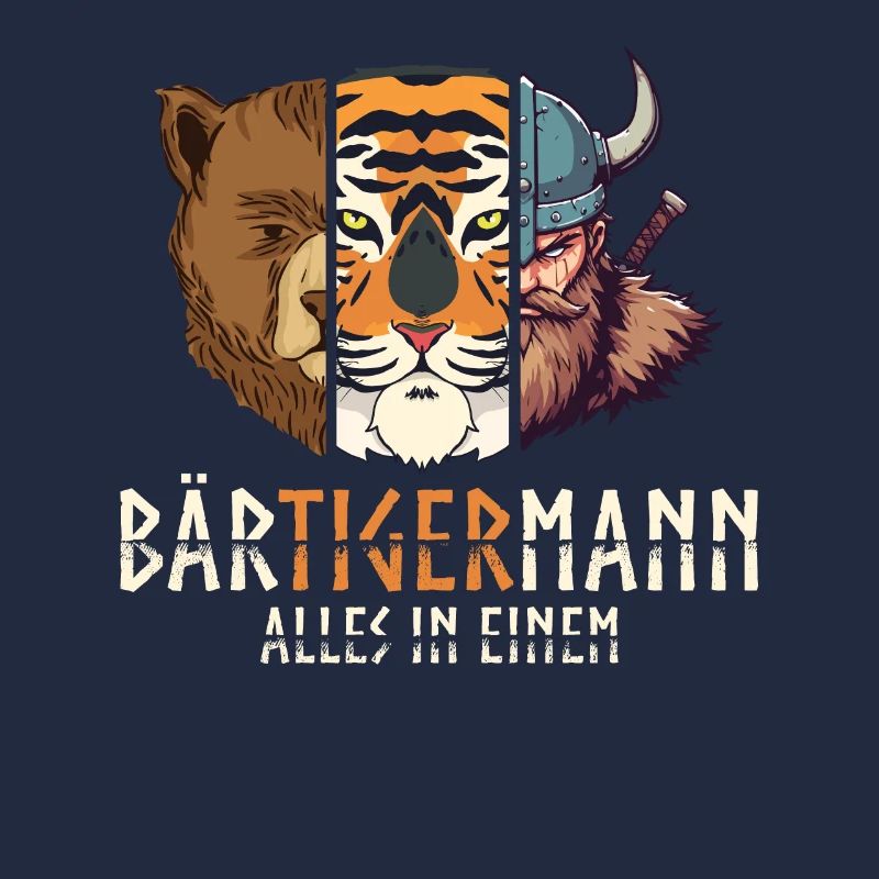 BeardTigerMan Funny Beard Holder Tee