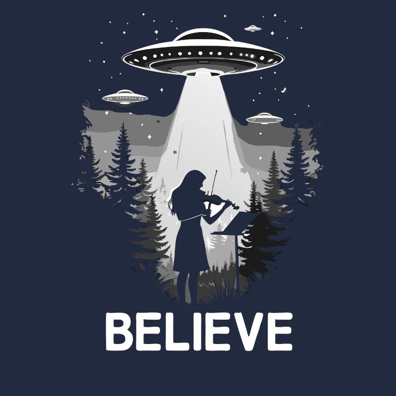 Viola Violin Alien UFO Believe