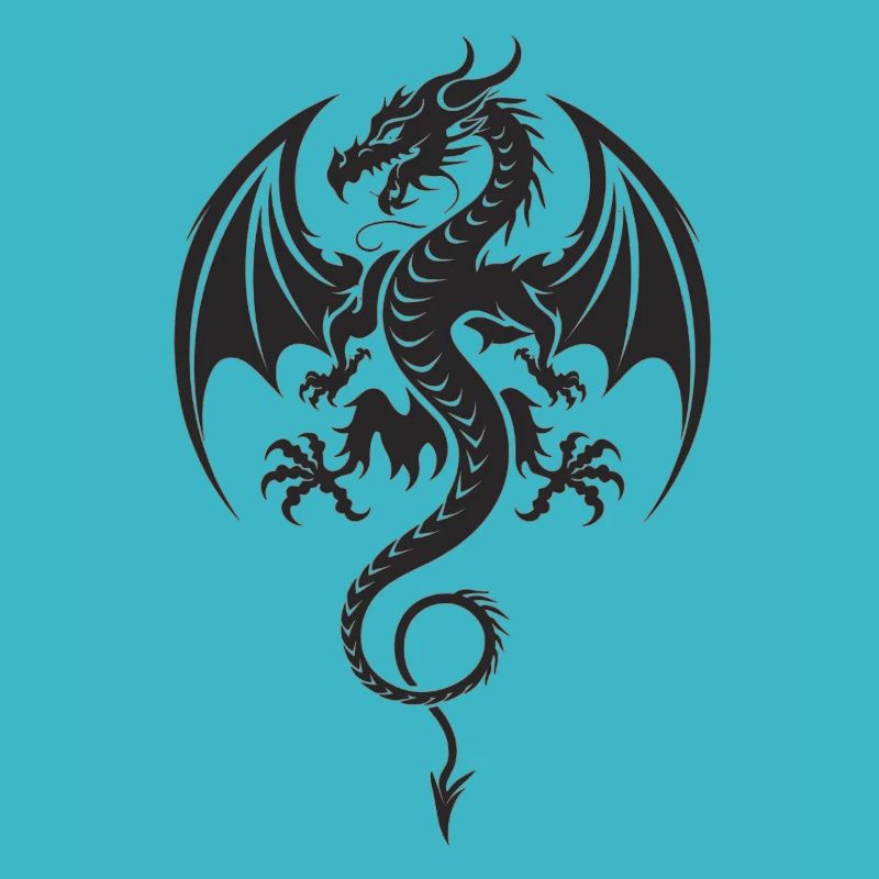Tribal Dragon Tattoo Style