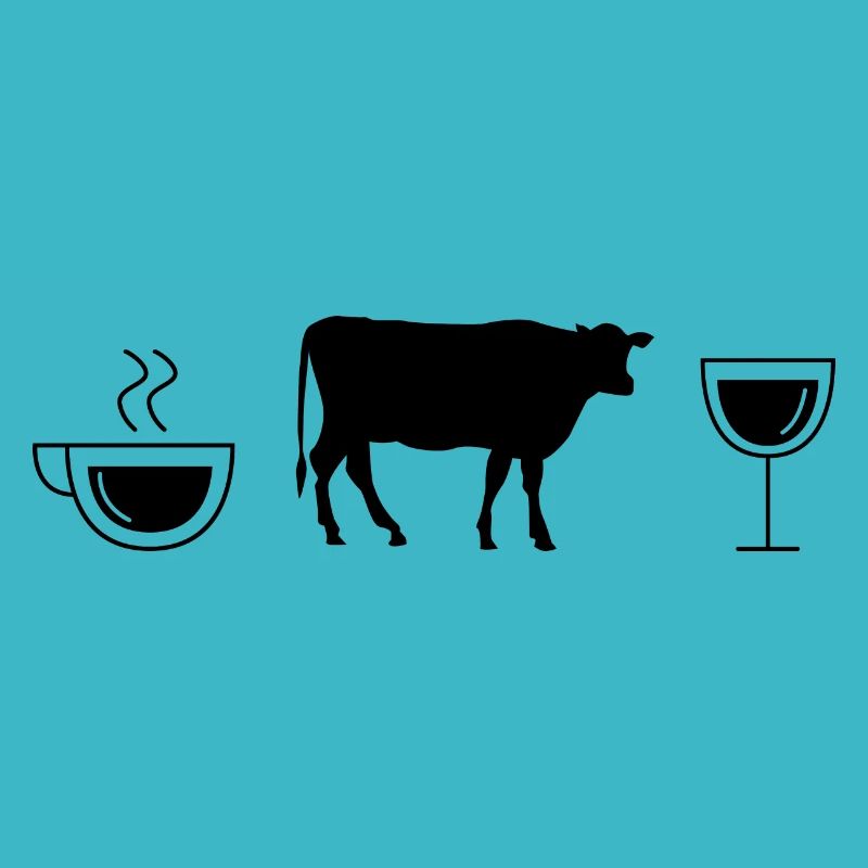 Kaffeewein und Kuh -