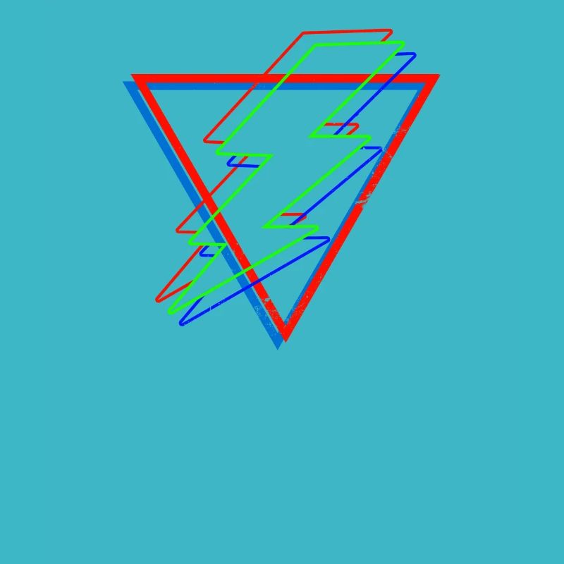 80er Jahre Synthwave Geometric Lightning Gift