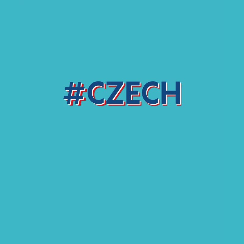 Czech Hashtag Tchèque Tchèque Tchèque