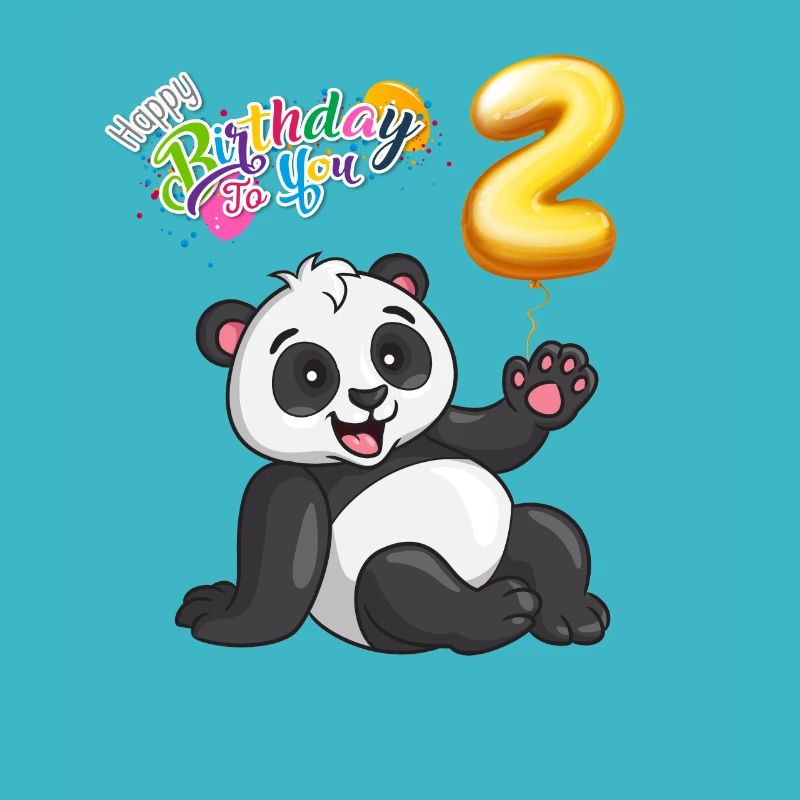 Pandabear joyeux anniversaire deux ans