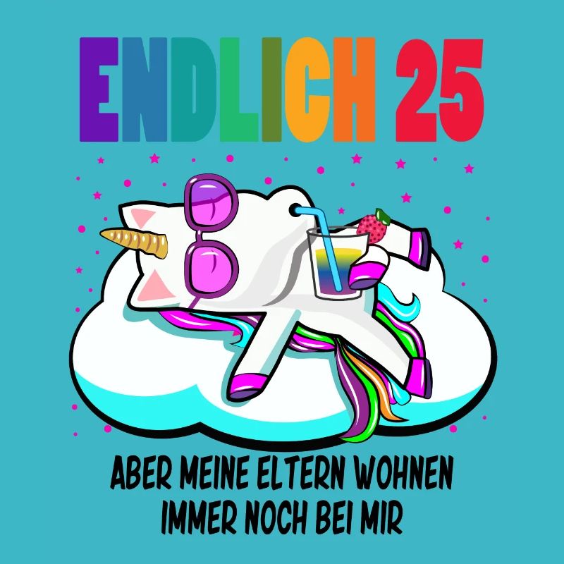 25. Geburtstag Mädchen Geschenk lustig Einhorn