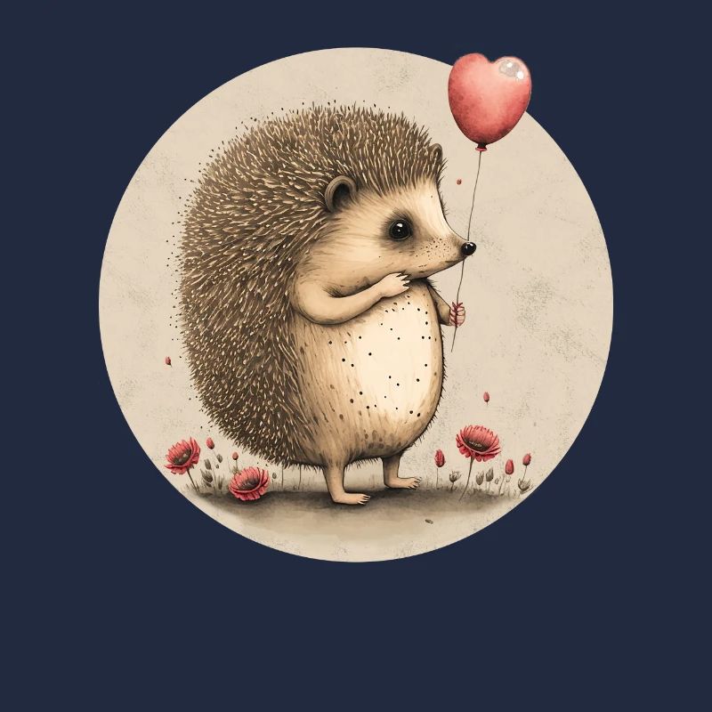 Igel mit Herz-Ballon