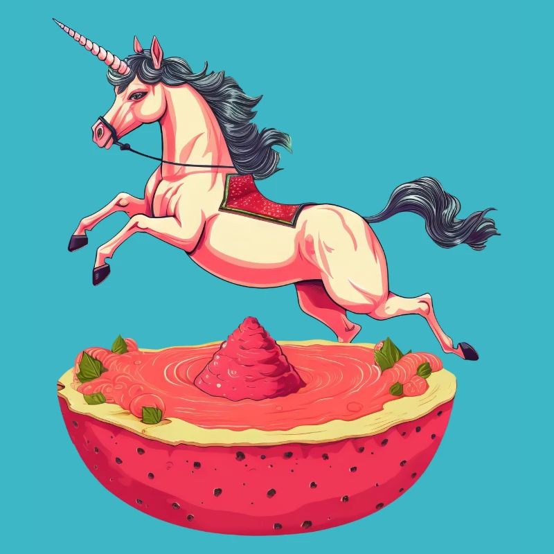 Licorne à la pastèque et fruit du dragon -