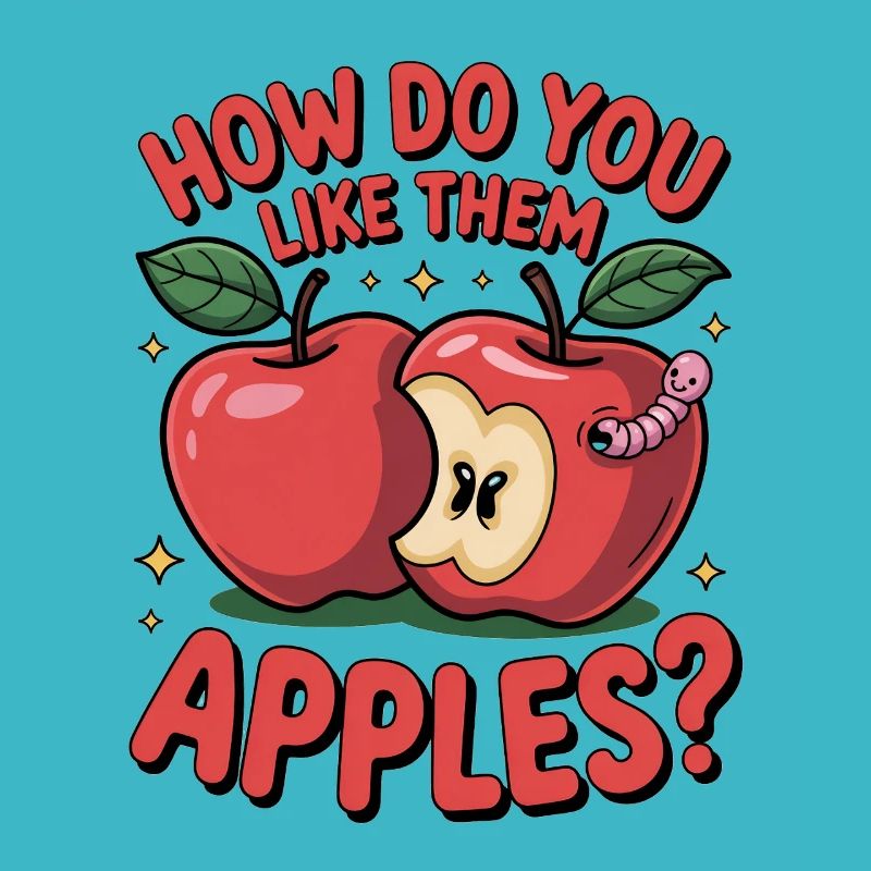 Comment aimez-vous ces pommes ? Drôle de dicton Apple