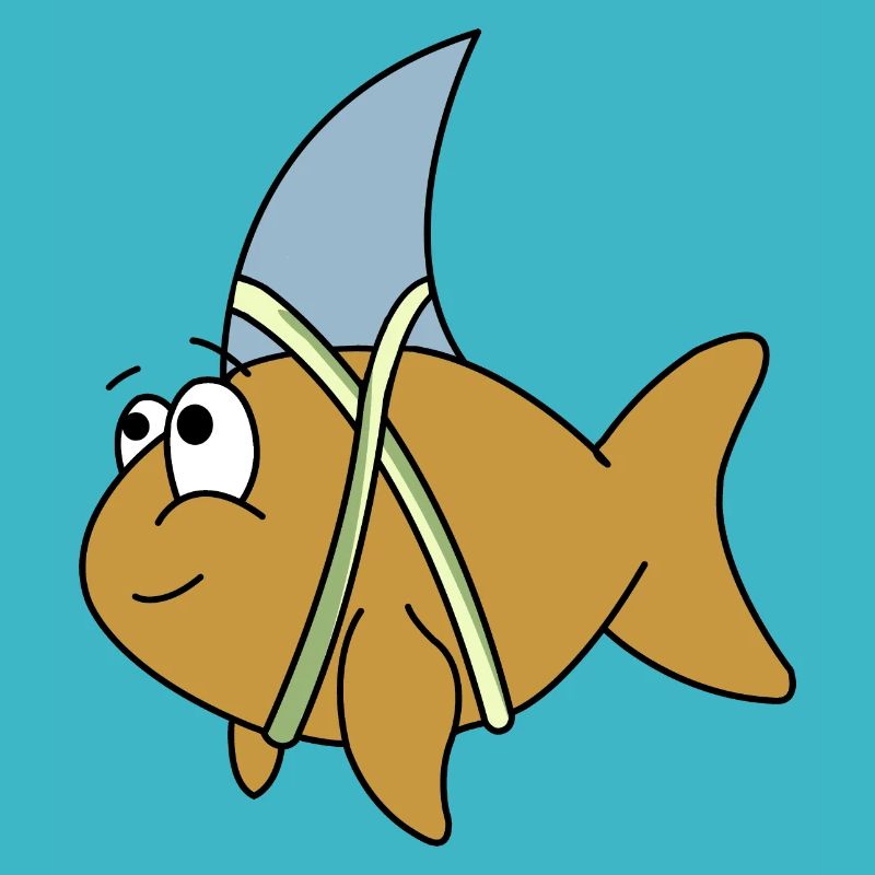 Fisch mit Haifischflosse