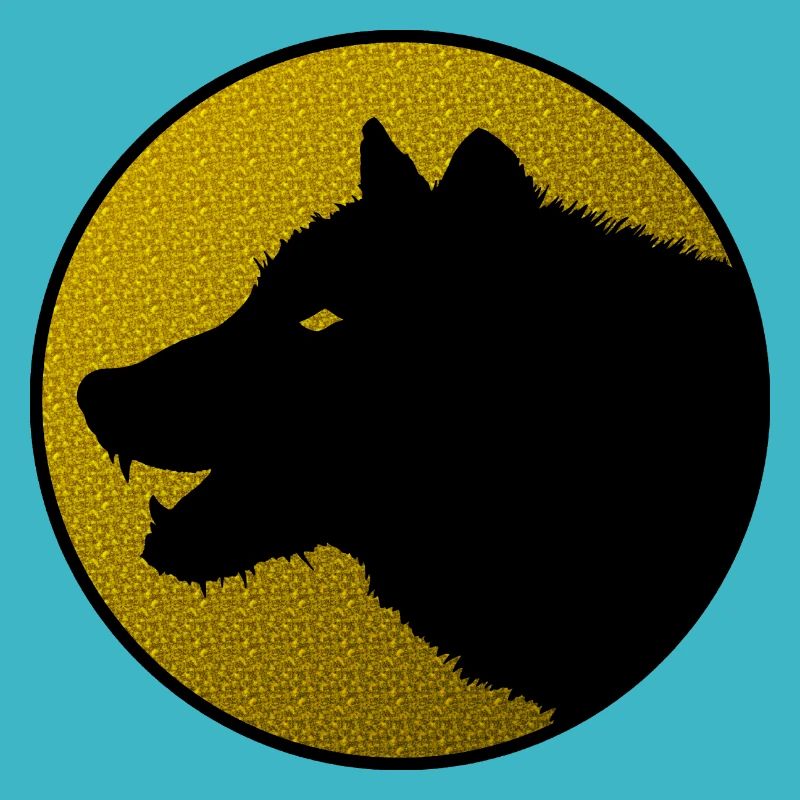 Einsamer Wolf Logo auf Farbe
