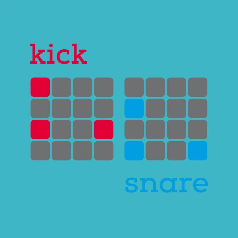 Kick Snare - Drum Machine Nerd Shirt V1