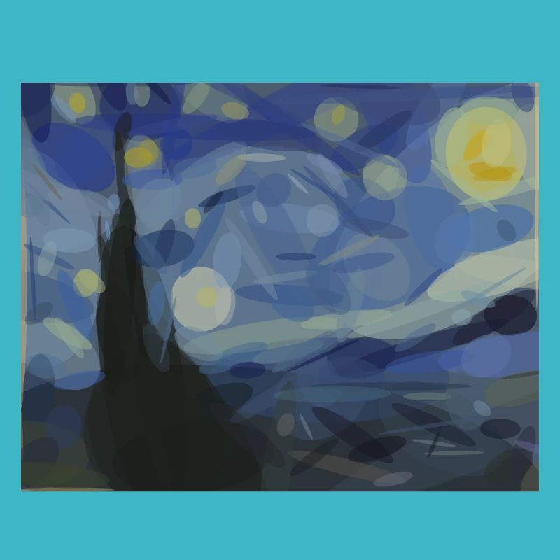 Nuit étoilée - cercles et ellipses