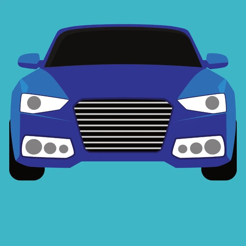Blue car graphic design
