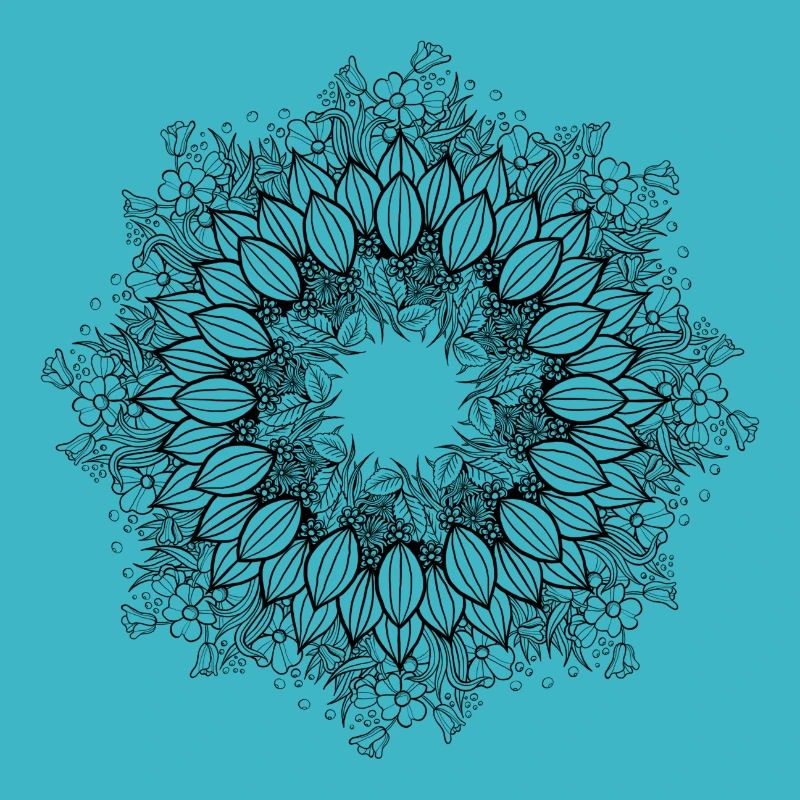 Couronne de fleurs - noir