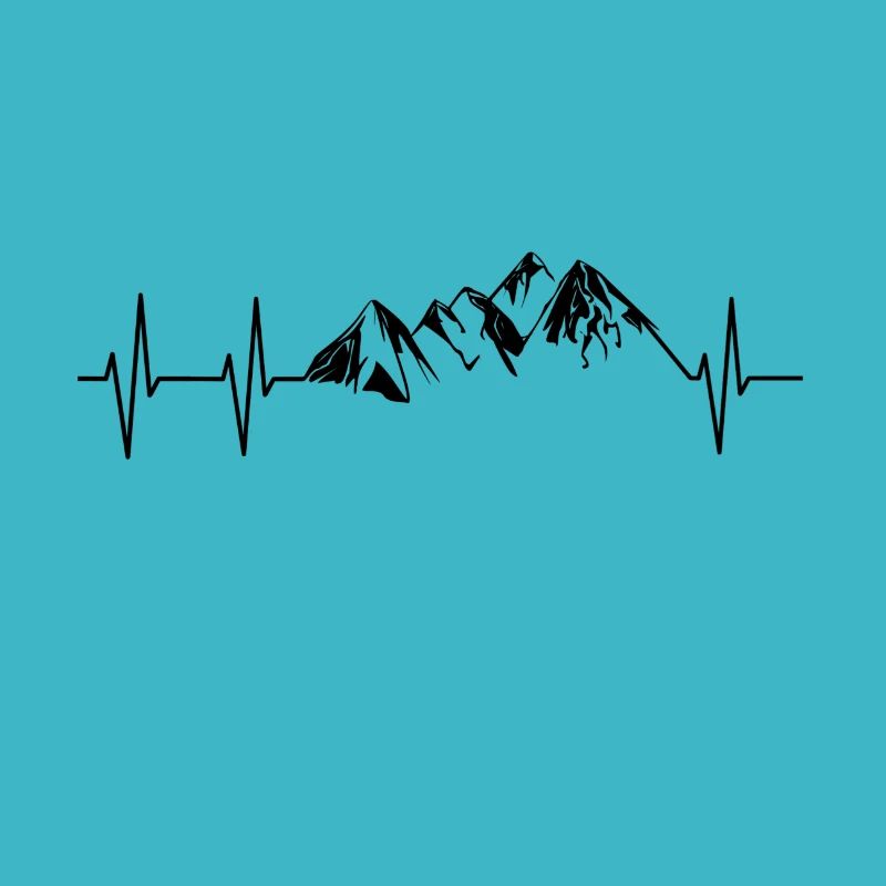Mountains heartbeat hiker pulse
