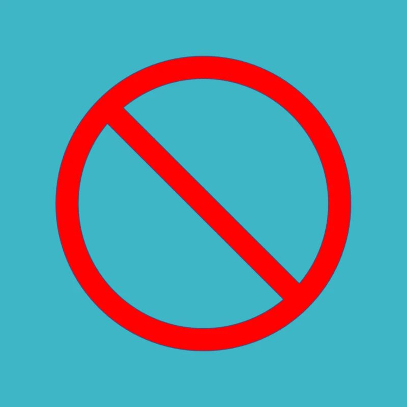 Panneau d'interdiction interdit