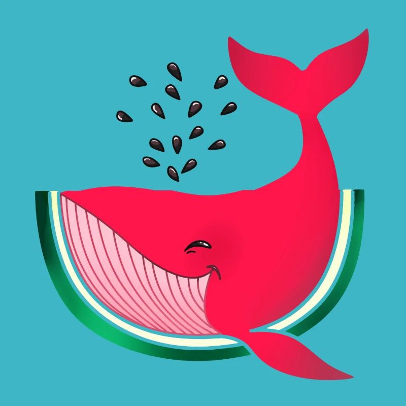 Pastèque Whale Melon Whale Funny