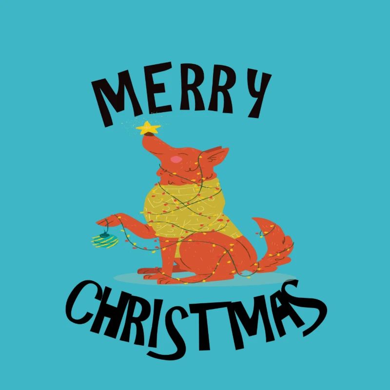 Joyeux Noël chien avec étoile