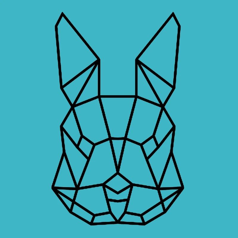 Bunny rabbit black poly