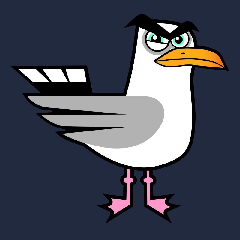 Wütende Möwe