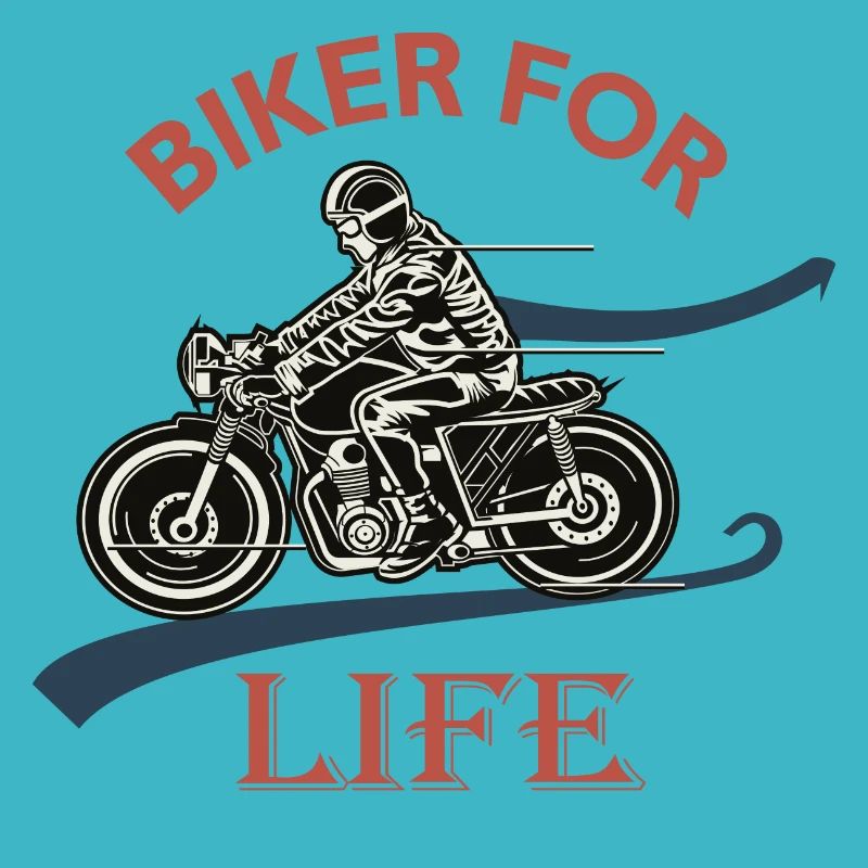 Biker for life, motorcycle passion biker Motard gift